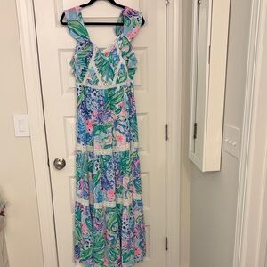 Lilly Pulitzer ivie kitten around maxi dress
